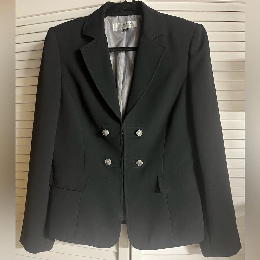 Tahari Black Blazer with Silver Lining